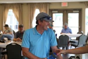 Golfer at the 2023 Annual TAMA Manufacturing Scholarship Golf Tournament