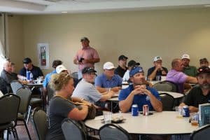 Golfers at the 2023 Annual TAMA Manufacturing Scholarship Golf Tournament