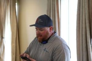 Golfer at the 2023 Annual TAMA Manufacturing Scholarship Golf Tournament